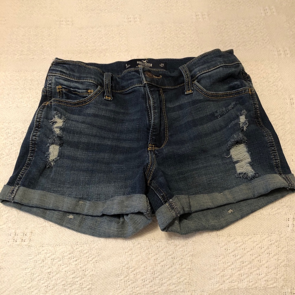 REDUCED!!  Hollister Blue Jean Shorts Distressed Cut-Off Style